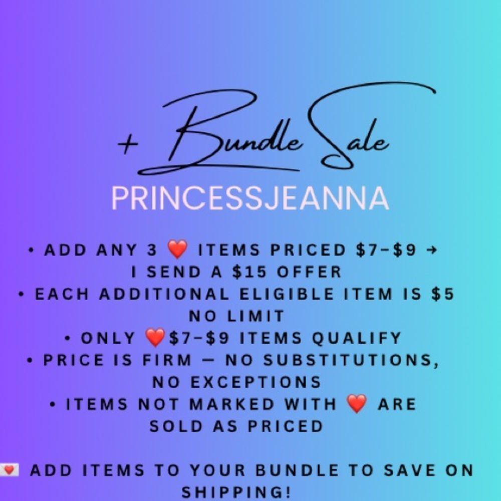 ❤️ 3/$15 Bundle Sale — Firm. Bundle 3 ❤️ Items $7–$9 only & Save! No limit. - Picture 2 of 5